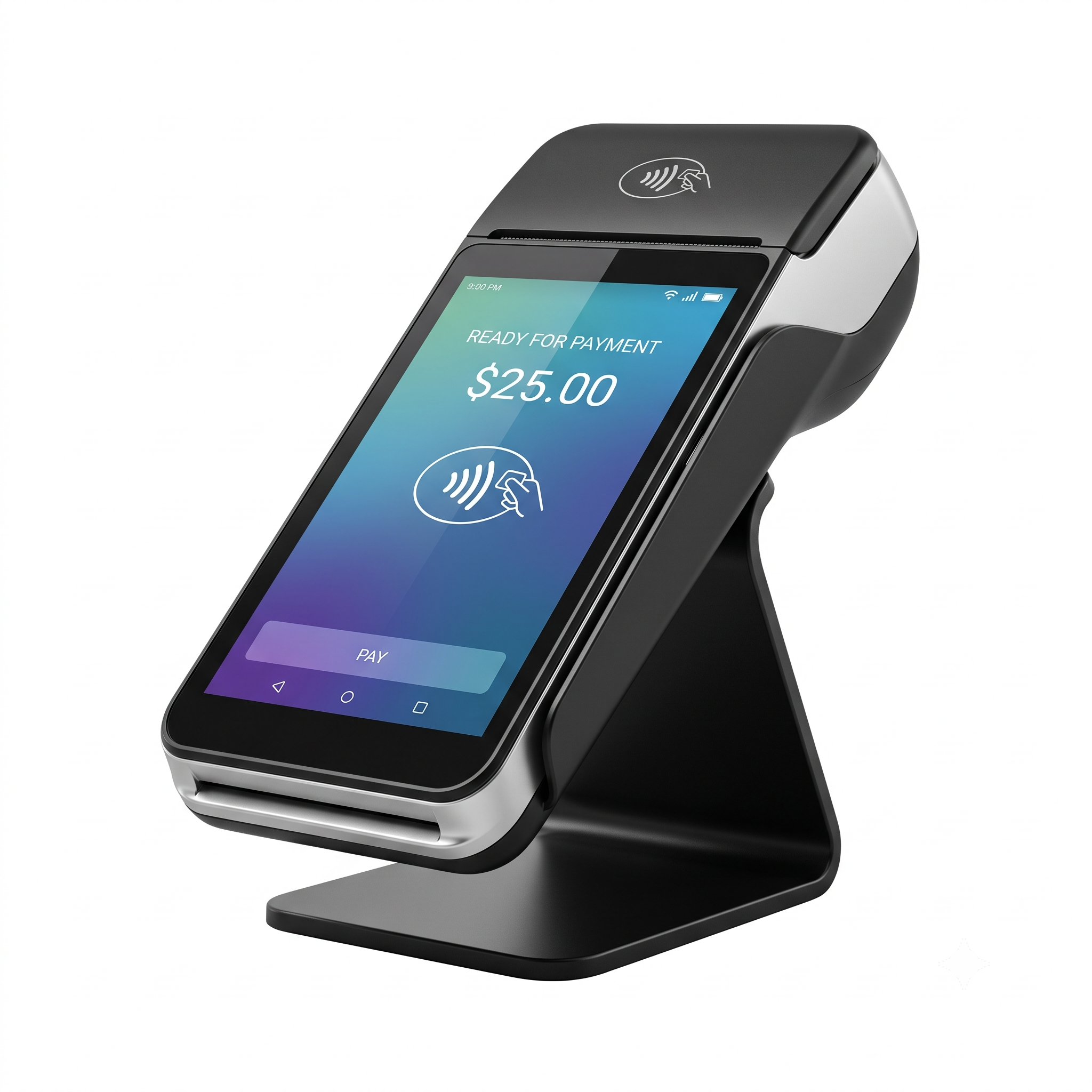 Contactless POS payment terminal for real estate rent collection